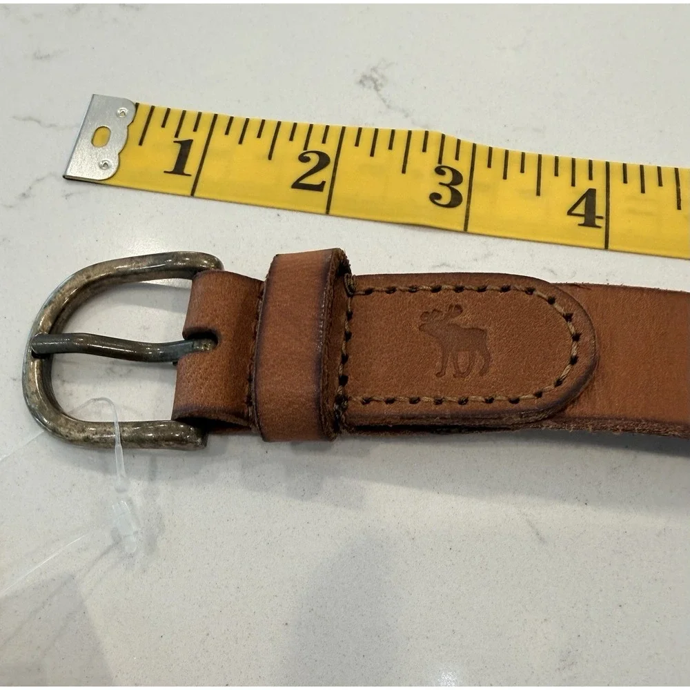 Abercrombie Kids Brown Leather Belt w/ Buckle Size 13/14-15/16 NWT's